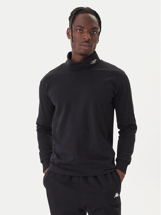 Kappa Поло Authentic Olvea 341X8EW Черен Comfort Fit цвят на ниска цена