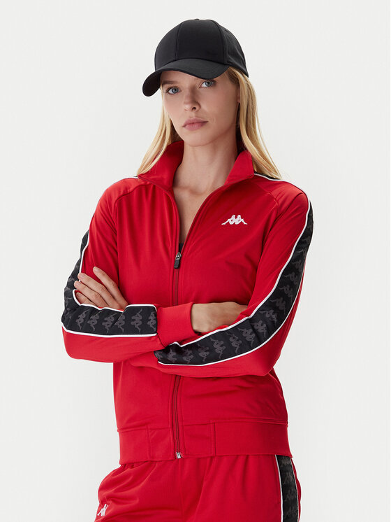 Kappa Суитшърт 301PSC0 Червен Slim Fit цвят на ниска цена