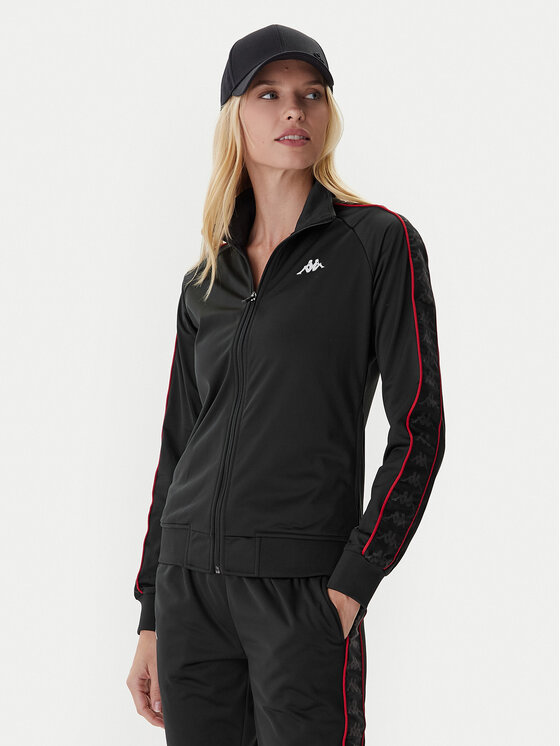 Kappa Суитшърт 301PSC0 Черен Slim Fit цвят на ниска цена