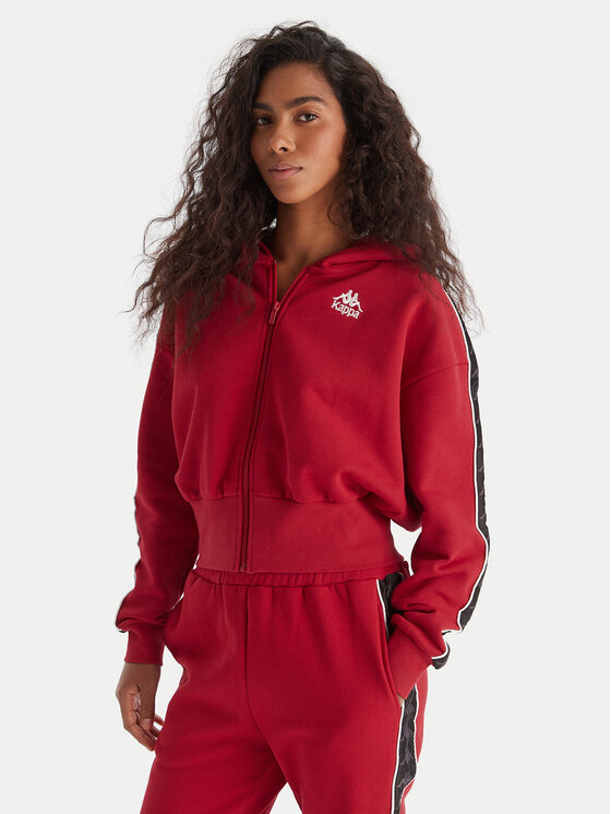 Kappa Суитшърт Banda Clarise 32261BW Червен Regular Fit цвят на ниска цена