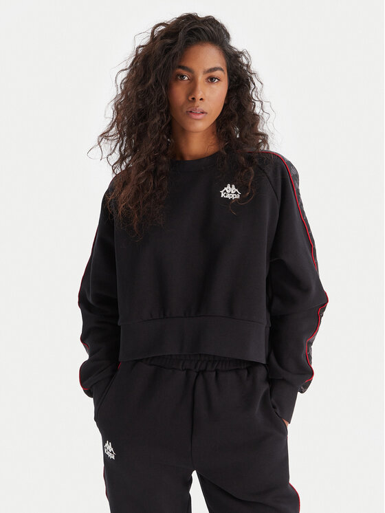 Kappa Суитшърт Banda Marbella 311U1TW Черен Regular Fit цвят на ниска цена