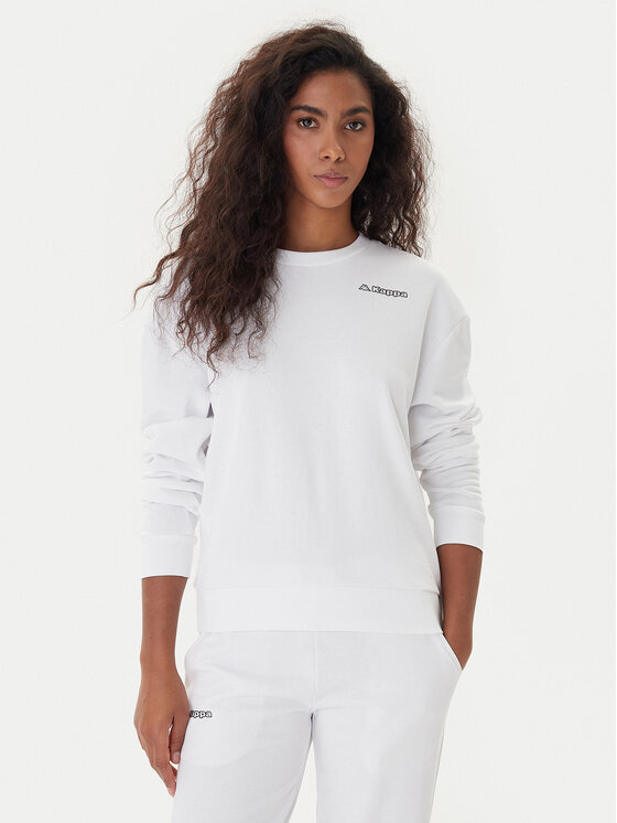 Kappa Суитшърт Logo Fekka 371M5EW Бял Regular Fit цвят на ниска цена