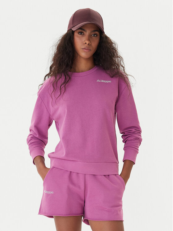 Kappa Суитшърт Logo Fekka 371M5EW Виолетов Regular Fit цвят на ниска цена
