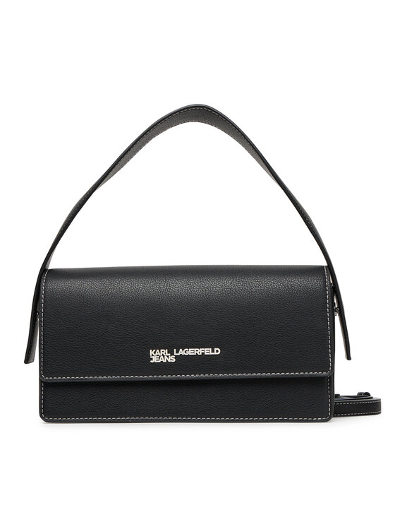 Karl Lagerfeld Jeans Дамска чанта A3W30010 Черен цвят на ниска цена