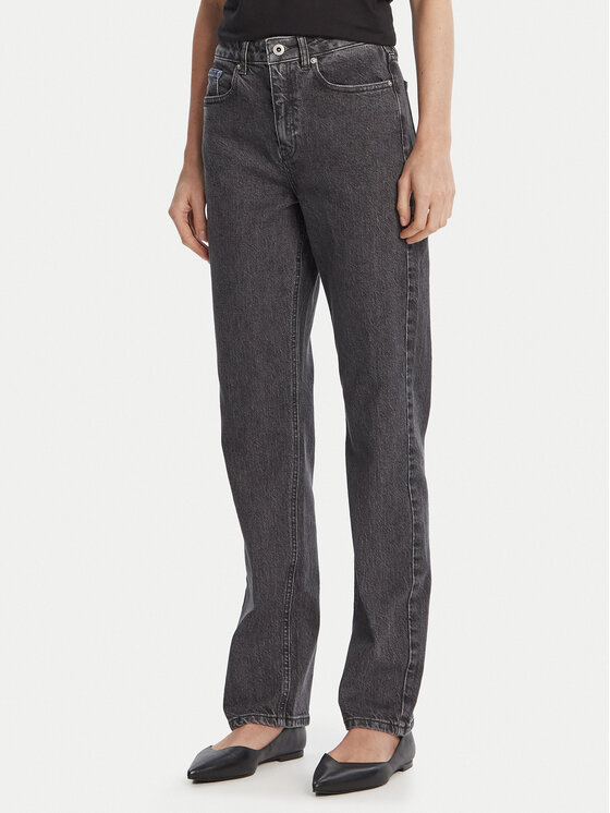 Karl Lagerfeld Jeans Дънки A3W10003 Сив Straight Fit цвят на ниска цена