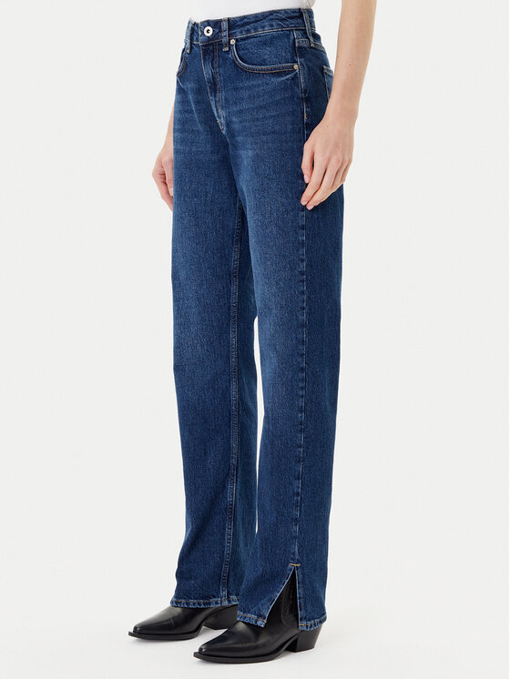 Karl Lagerfeld Jeans Дънки A3W10061 Син Straight Fit цвят на ниска цена