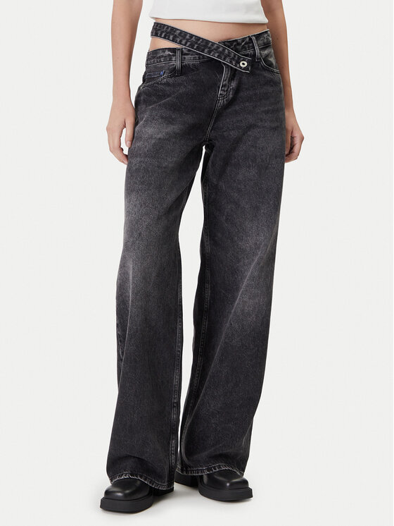 Karl Lagerfeld Jeans Дънки A4W10047 Сив Relaxed Fit цвят на ниска цена