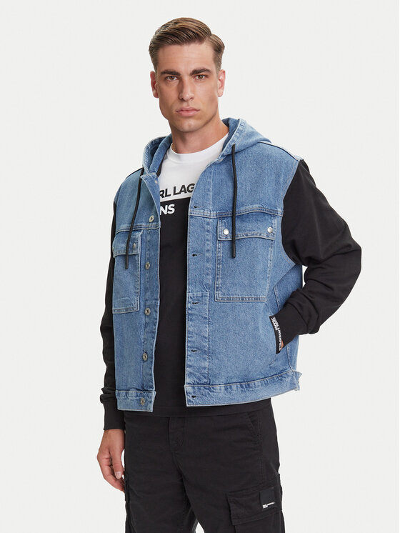 Karl Lagerfeld Jeans Дънково яке A3M14007 Син Regular Fit цвят на ниска цена