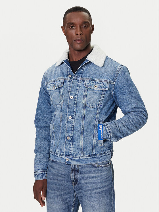 Karl Lagerfeld Jeans Дънково яке A4M14014 Син Regular Fit цвят на ниска цена