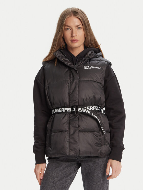 Karl Lagerfeld Jeans Жилетка за костюм A3W15025 Черен Regular Fit цвят на ниска цена