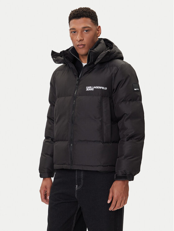 Karl Lagerfeld Jeans Зимно яке A3M15033 Черен Regular Fit цвят на ниска цена