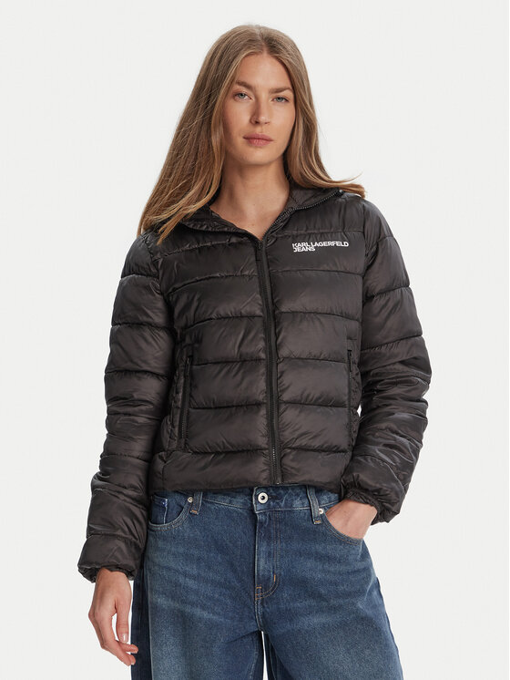 Karl Lagerfeld Jeans Зимно яке A3W15026 Черен Regular Fit цвят на ниска цена