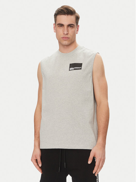 Karl Lagerfeld Jeans Мъжки топ A2M17053 Сив Relaxed Fit цвят на ниска цена