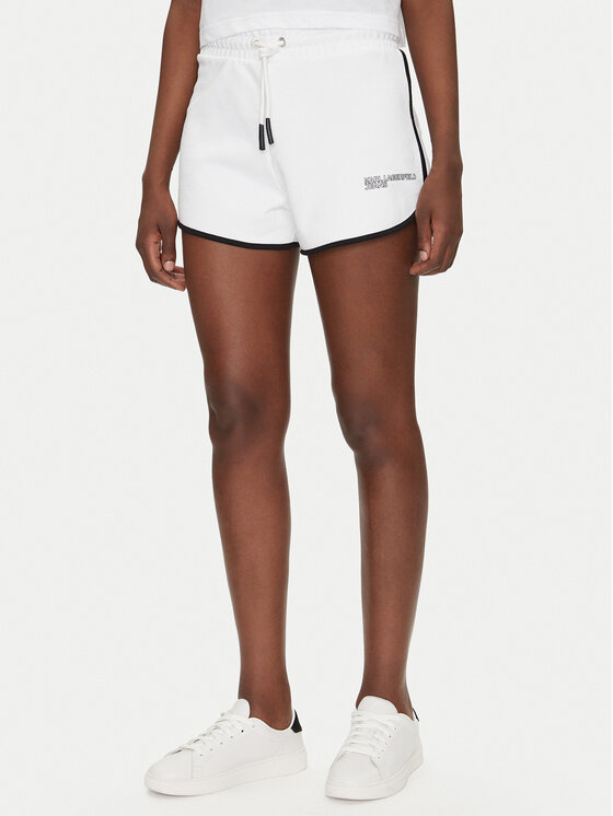 Karl Lagerfeld Jeans Спортни шорти A2W10095 Бял Regular Fit цвят на ниска цена