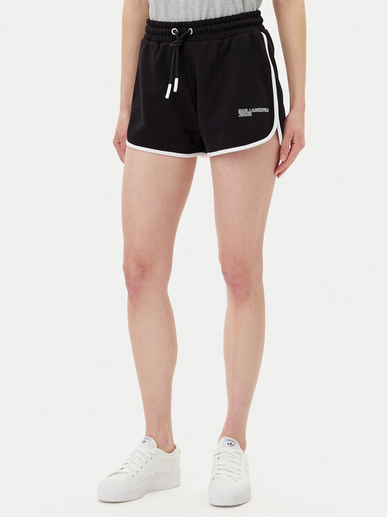 Karl Lagerfeld Jeans Спортни шорти A2W10095 Черен Regular Fit цвят на ниска цена