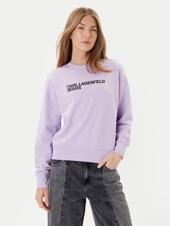 Karl Lagerfeld Jeans Суитшърт A1W20005 Виолетов Regular Fit цвят на ниска цена