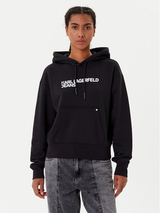 Karl Lagerfeld Jeans Суитшърт A2W20053 Черен Regular Fit цвят на ниска цена