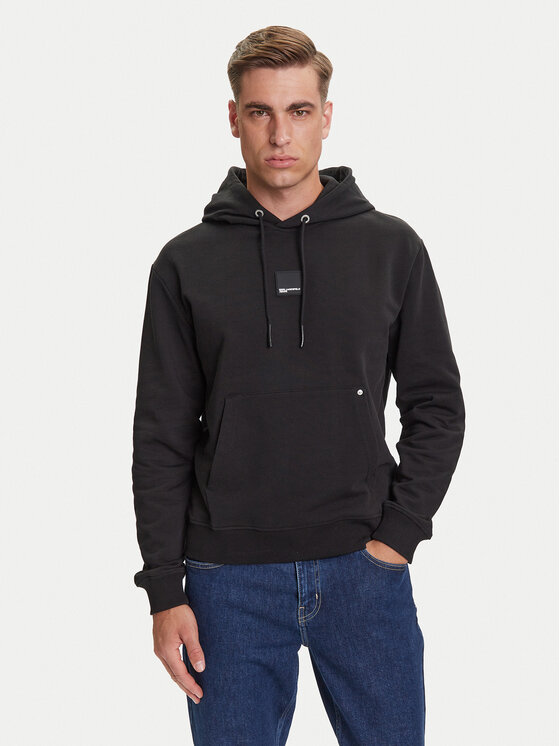 Karl Lagerfeld Jeans Суитшърт A3M20025 Черен Regular Fit цвят на ниска цена