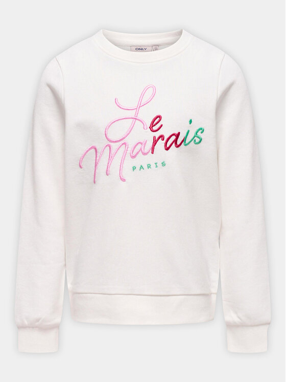 Kids ONLY Суитшърт Hero 15317748 Бял Regular Fit цвят на ниска цена