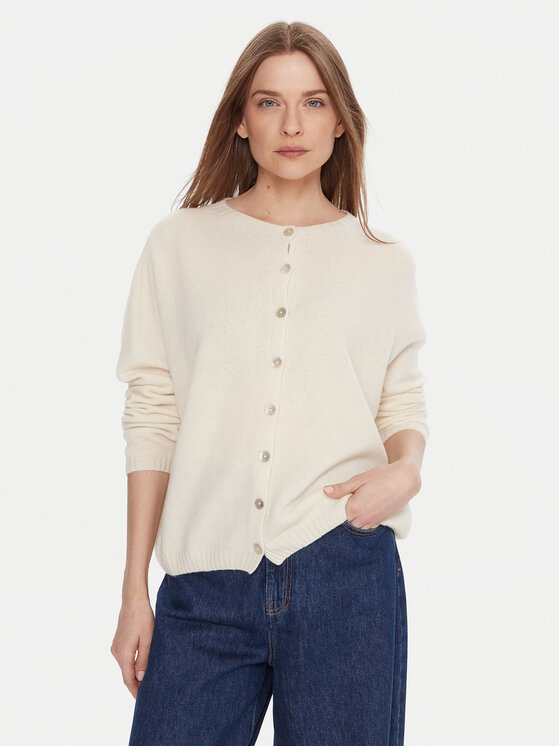 Kontatto Кардиган 3M0978C Екрю Relaxed Fit цвят на ниска цена