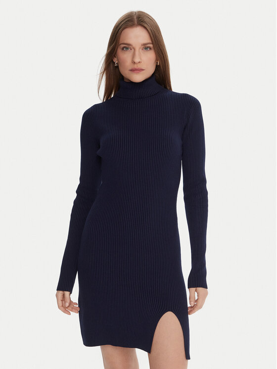 Kontatto Плетена рокля 3M0827C Тъмносин Slim Fit цвят на ниска цена