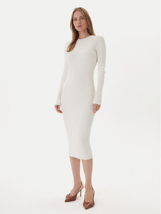 Kontatto Плетена рокля 3M0829C Екрю Slim Fit цвят на ниска цена