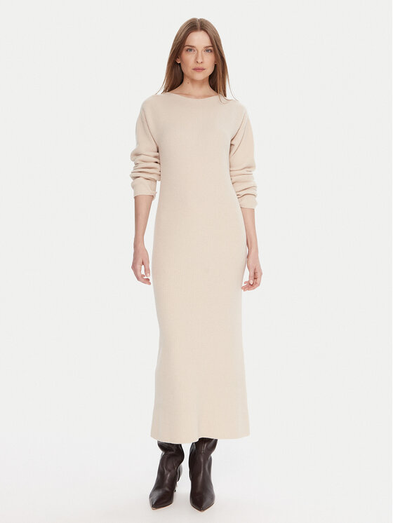 Kontatto Плетена рокля 3M0879C Бежов Regular Fit цвят на ниска цена