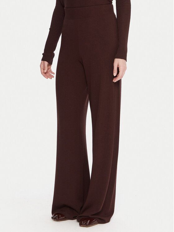 Kontatto Плетени панталони 3M0803C Кафяв Regular Fit цвят на ниска цена