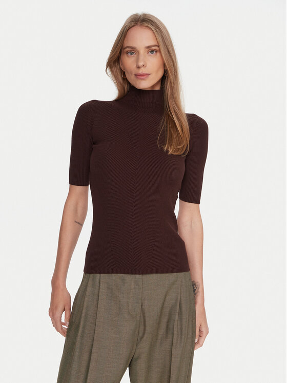 Kontatto Поло 3M0821C Кафяв Slim Fit цвят на ниска цена