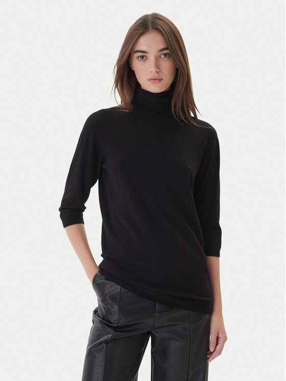 Kontatto Поло 3M0823C Черен Regular Fit цвят на ниска цена