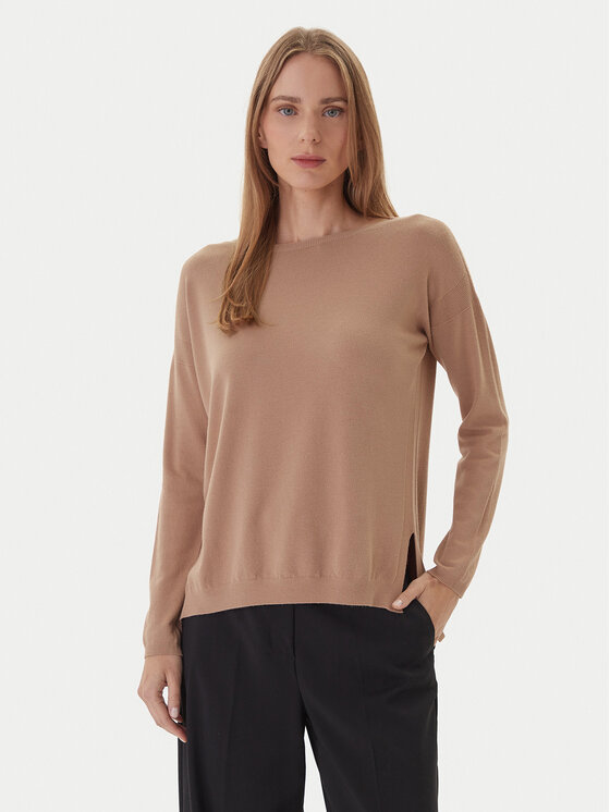 Kontatto Пуловер 3M0800C Бежов Regular Fit цвят на ниска цена