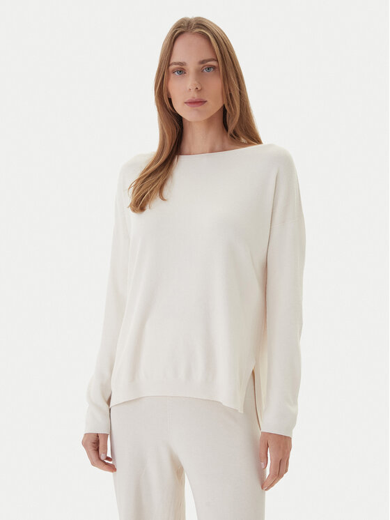 Kontatto Пуловер 3M0800C Екрю Regular Fit цвят на ниска цена