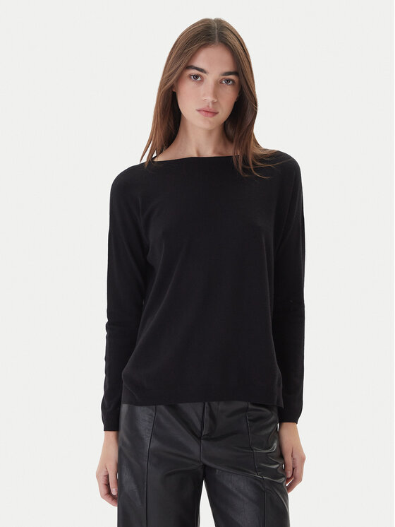 Kontatto Пуловер 3M0800C Черен Regular Fit цвят на ниска цена