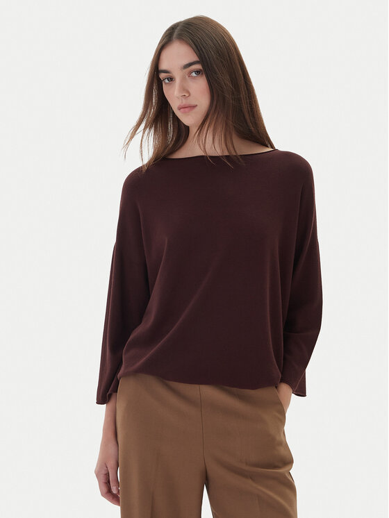 Kontatto Пуловер 3M0801C Кафяв Regular Fit цвят на ниска цена