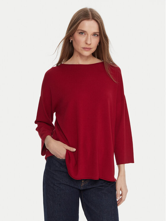 Kontatto Пуловер 3M0801C Червен Regular Fit цвят на ниска цена