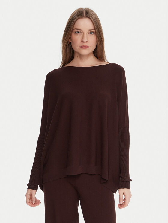 Kontatto Пуловер 3M0802C Кафяв Relaxed Fit цвят на ниска цена