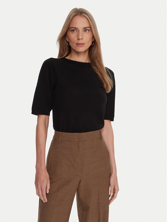 Kontatto Пуловер 3M0804C Черен Regular Fit цвят на ниска цена