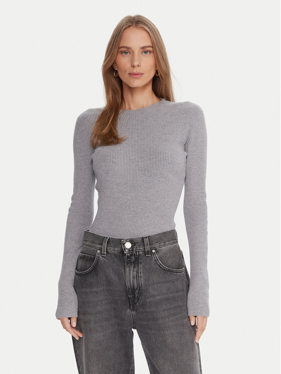 Kontatto Пуловер 3M0809C Сив Slim Fit цвят на ниска цена