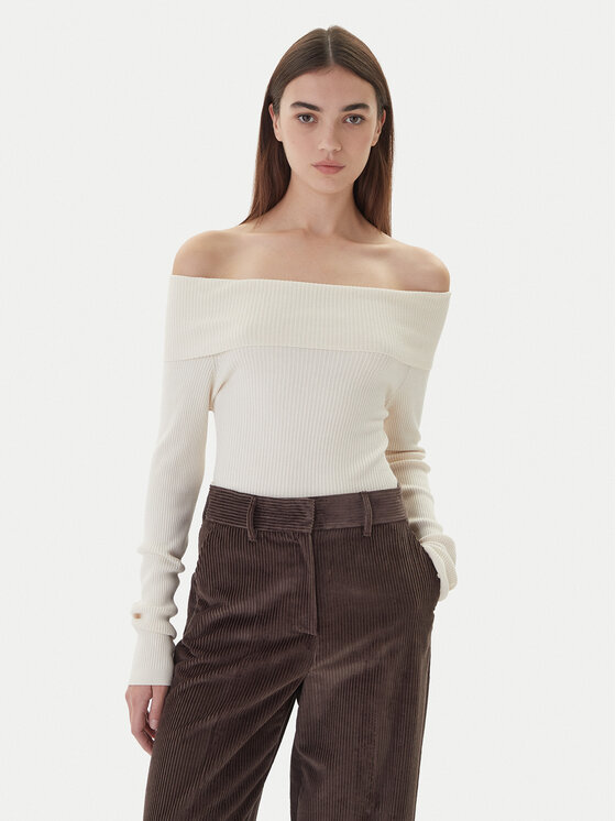 Kontatto Пуловер 3M0813C Екрю Regular Fit цвят на ниска цена