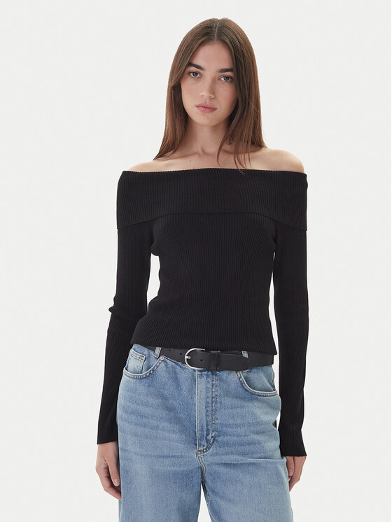 Kontatto Пуловер 3M0813C Черен Regular Fit цвят на ниска цена