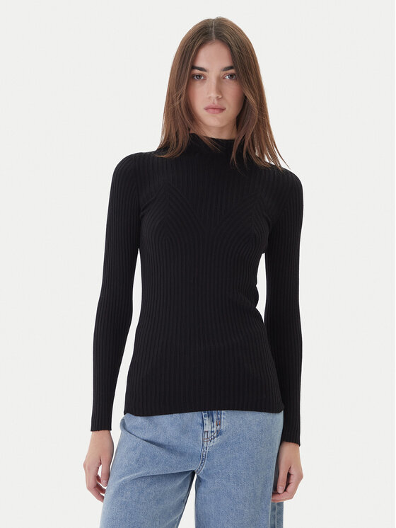 Kontatto Пуловер 3M0814C Черен Regular Fit цвят на ниска цена