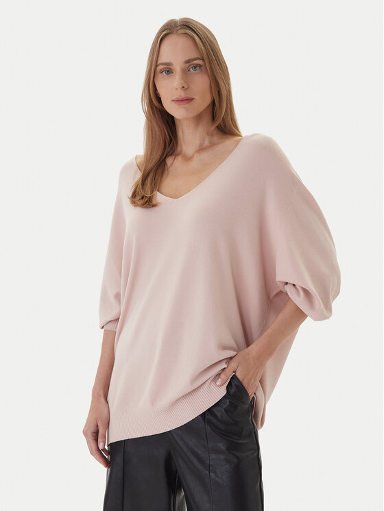 Kontatto Пуловер 3M0815C Розов Relaxed Fit цвят на ниска цена