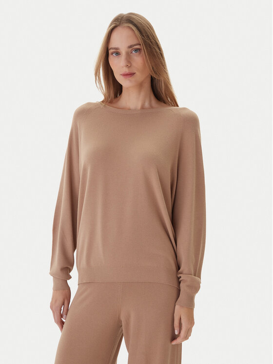 Kontatto Пуловер 3M0820C Бежов Regular Fit цвят на ниска цена