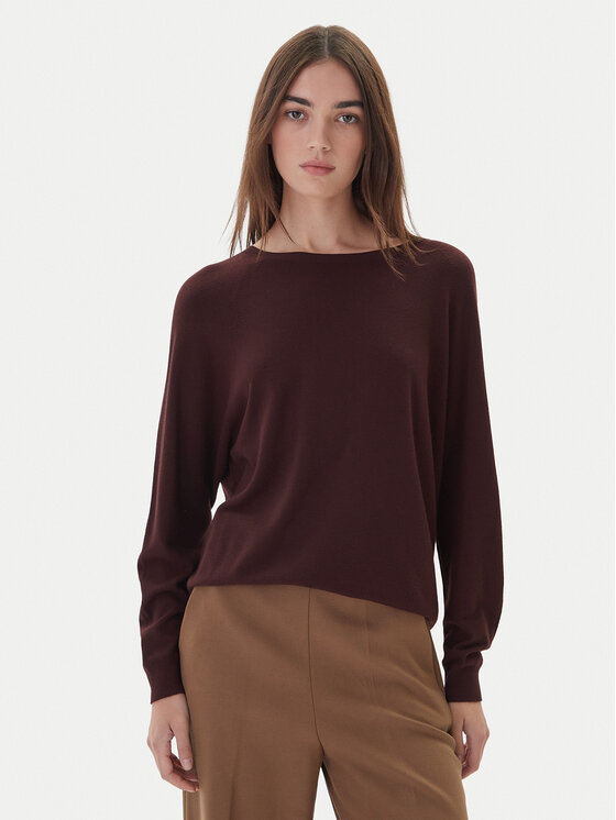 Kontatto Пуловер 3M0820C Кафяв Regular Fit цвят на ниска цена