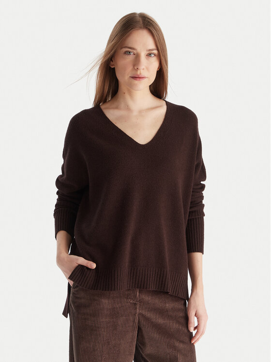 Kontatto Пуловер 3M0842C Бордо Relaxed Fit цвят на ниска цена