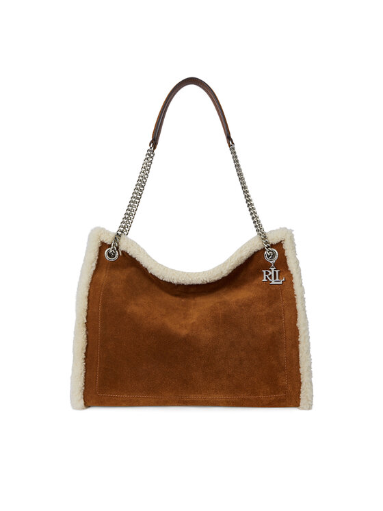 LAUREN RALPH LAUREN Дамска чанта Large Bradley 431980180001 Кафяв цвят на ниска цена