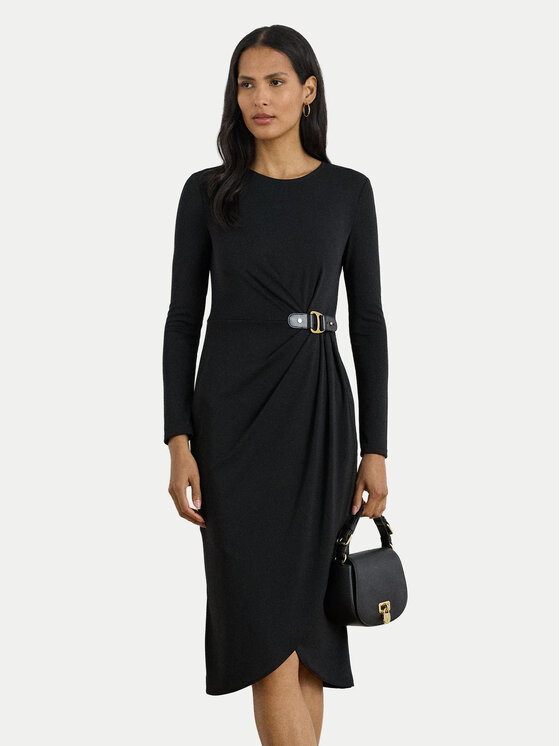 LAUREN RALPH LAUREN Ежедневна рокля 200980222001 Черен Slim Fit цвят на ниска цена