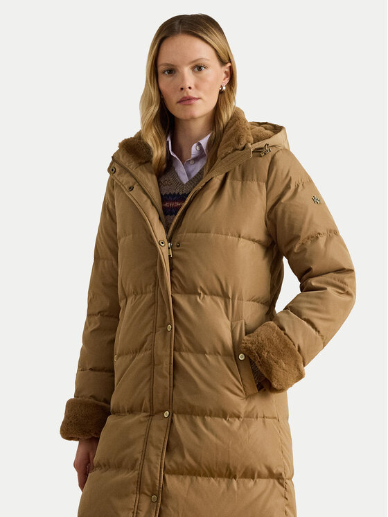 LAUREN RALPH LAUREN Зимно яке 297P04130001 Бежов Regular Fit цвят на ниска цена