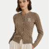 LAUREN RALPH LAUREN Кардиган 200932225012 Кафяв Slim Fit цвят на ниска цена