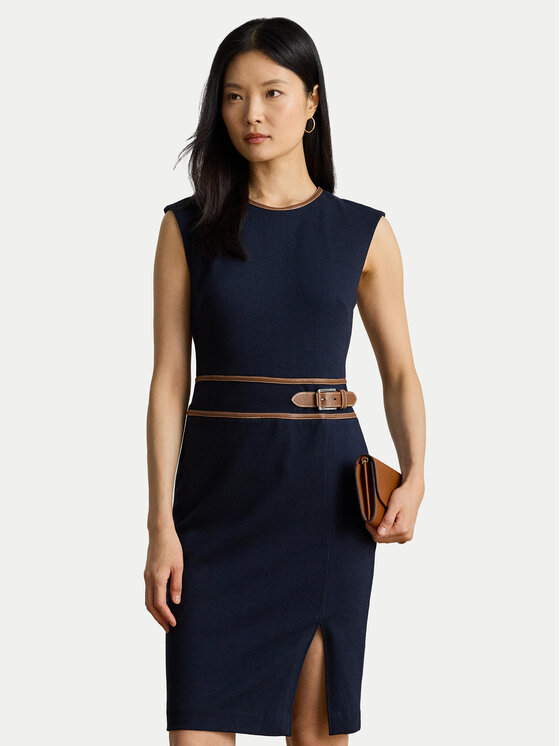 LAUREN RALPH LAUREN Коктейлна рокля 200980040001 Тъмносин Slim Fit цвят на ниска цена